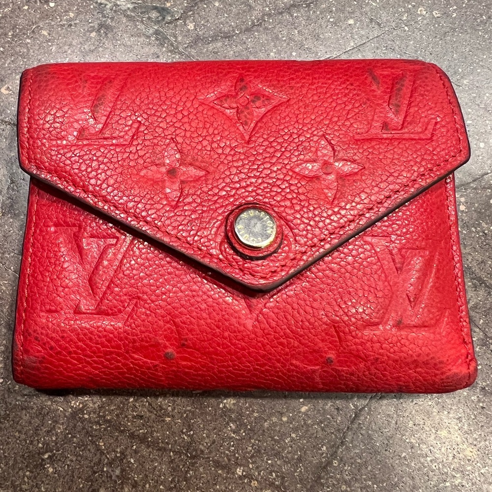 Louis Vuitton Red Leather Wallet